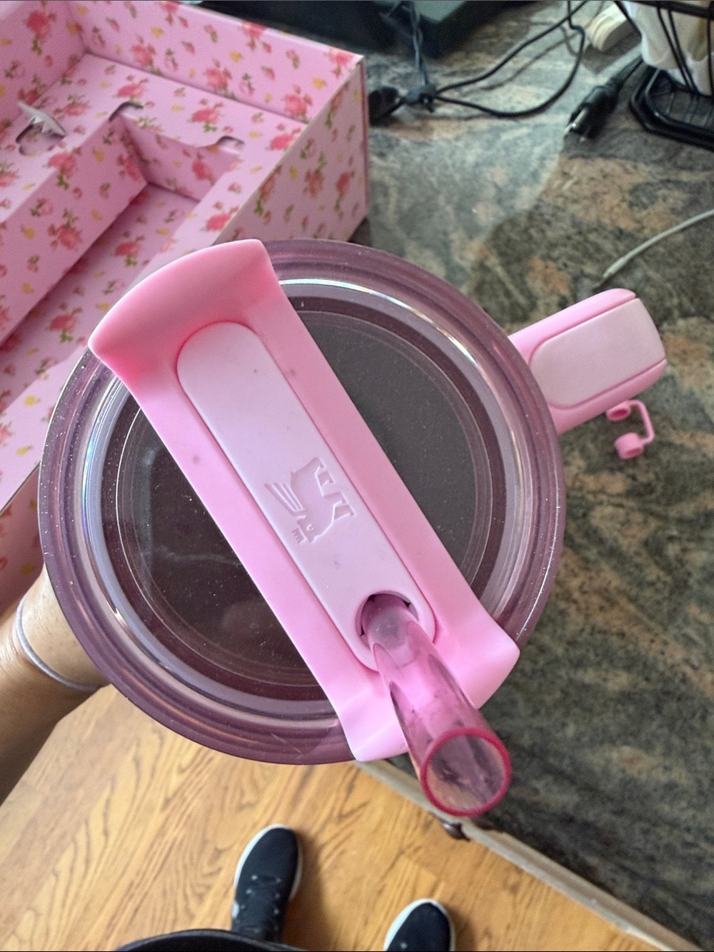 Love Shack Fancy Stanley Collab 30oz Pink Floral Tumbler with Bow Straw Topper - Picture 9 of 14